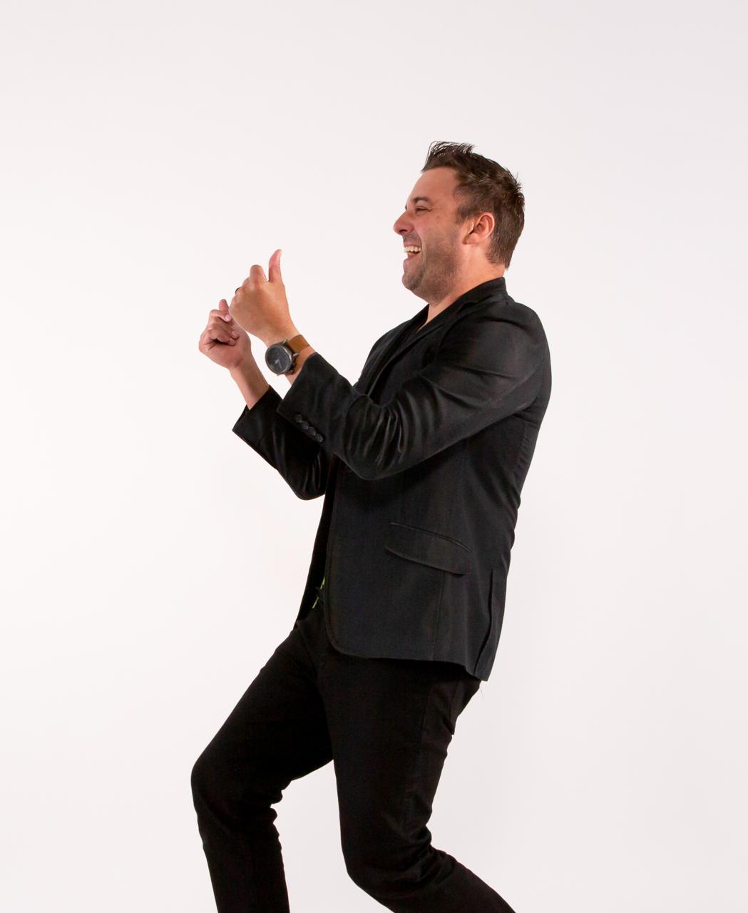 Justin Nassie in the Brandastic office